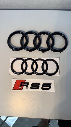 Set emblema audi - emblema, nero
